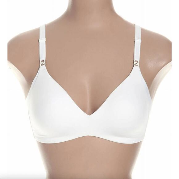 Warners No Side Effects Wireless Lightly Lined T Shirt Bra White NIP 40B - Picture 1 of 4